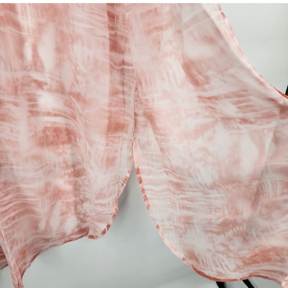 JEN & CO Tie Dye Peach Kimono Duster Swim Coverup Jacket One Size NWT - Picture 6 of 6